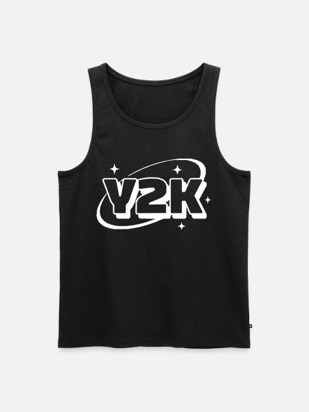 Y2K Neon Retro Stars - Men's Premium Organic Tank Top - black