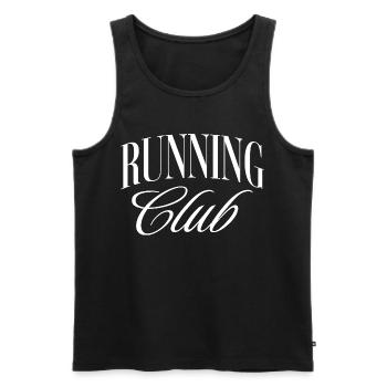 Club de course - Débardeur bio Premium Homme - noir - Devant - Michal (187cm)