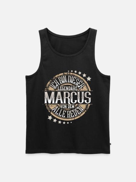 Marcus - Männer Premium Bio Tank Top - Schwarz