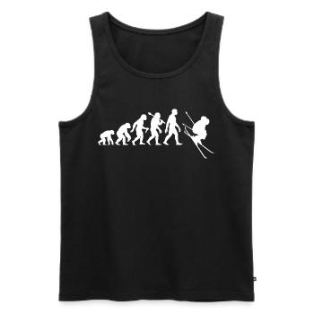 Skier Evolution pour le ski alpin - Débardeur bio Premium Homme - noir - Devant - Michal (187cm)