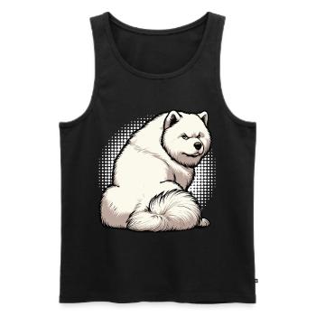 Samoyed Samoyed Owner Samoyed Lovers - Men's Premium Organic Tank Top - black - Front - Michal (187cm)