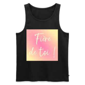 Fière de toi - Débardeur bio Premium Homme - noir - Devant - Michal (187cm)