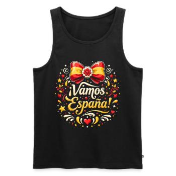Vamos España Festif - Débardeur bio Premium Homme - noir - Devant - Michal (187cm)