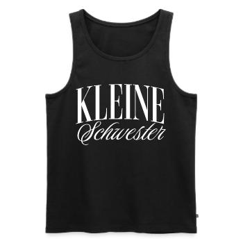 Kleine Schwester - Männer Premium Bio Tank Top - Schwarz - Vorne - Michal (187cm)