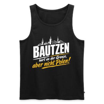Bautzen Hart An Der Grenze Nicht Polen - Männer Premium Bio Tank Top - Schwarz - Vorne - Michal (187cm)