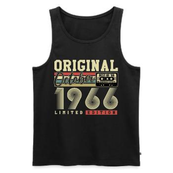 Original octobre 1966 – 60e anniversaire Rétro - Débardeur bio Premium Homme - noir - Devant - Michal (187cm)