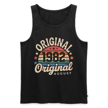 Original Août 1982 Vintage Anniversaire 1982 - Débardeur bio Premium Homme - noir - Devant - Michal (187cm)