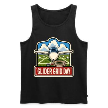 GLIDER GRID DAY - Men's Premium Organic Tank Top - black - Front - Michal (187cm)