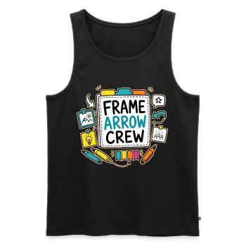 ÉQUIPE DE FRAME ARROW - Débardeur bio Premium Homme - noir - Devant - Michal (187cm)