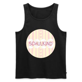 Schulkind 2026 Herz - Männer Premium Bio Tank Top - Schwarz - Vorne - Michal (187cm)