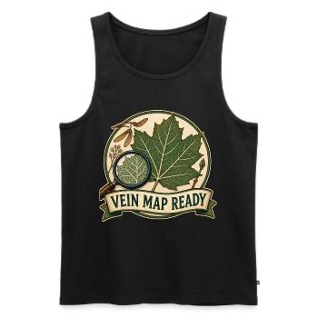 VEIN MAP READY - Men's Premium Organic Tank Top - black - Front - Michal (187cm)
