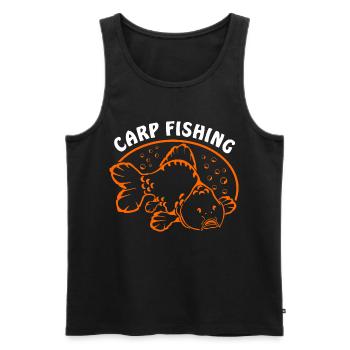Fische_angeln_002_carp_fishing - Men's Premium Organic Tank Top - black - Front - Michal (187cm)