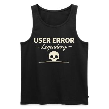 Benutzerfehler Legendärer Schädel - Männer Premium Bio Tank Top - Schwarz - Vorne - Michal (187cm)