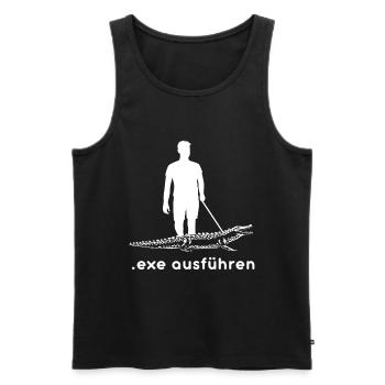 Admin Informatiker Programmierer Exe Ausführen - Männer Premium Bio Tank Top - Schwarz - Vorne - Michal (187cm)