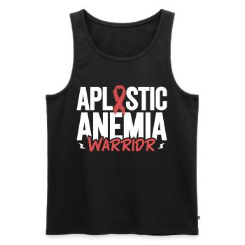 Aplastische Anämie - Tapferer Kämpfer - Männer Premium Bio Tank Top - Schwarz - Vorne - Michal (187cm)