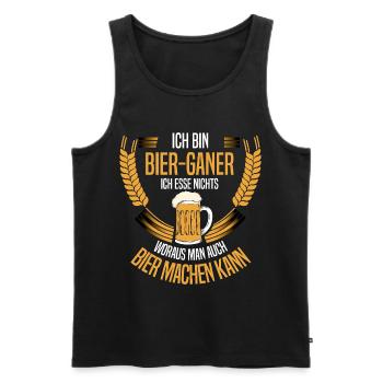 Ich bin Bier-Ganer – Bier Machen Kann - Männer Premium Bio Tank Top - Schwarz - Vorne - Michal (187cm)