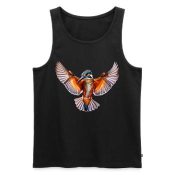 Eisvogel - Männer Premium Bio Tank Top - Schwarz - Vorne - Michal (187cm)