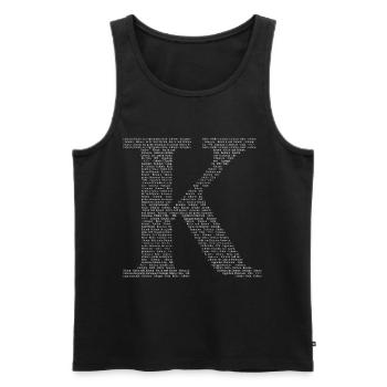 K - Männer Premium Bio Tank Top - Schwarz - Vorne - AI Model Male 178 light (178cm)
