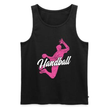 Handball Spieler - Männer Premium Bio Tank Top - Schwarz - Vorne - Michal (187cm)