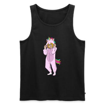 Anime Girl Unicorn Kawaii Manga Fan Japan Otaku - Débardeur bio Premium Homme - noir - Devant - Michal (187cm)