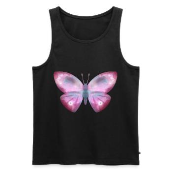 Schmetterling - Männer Premium Bio Tank Top - Schwarz - Vorne - Michal (187cm)