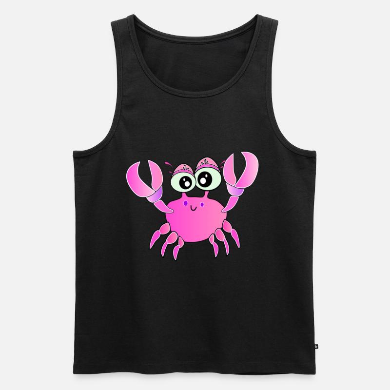 Krabben - Berta die Schnapp Krabbe - Männer Premium Bio Tank Top - Schwarz