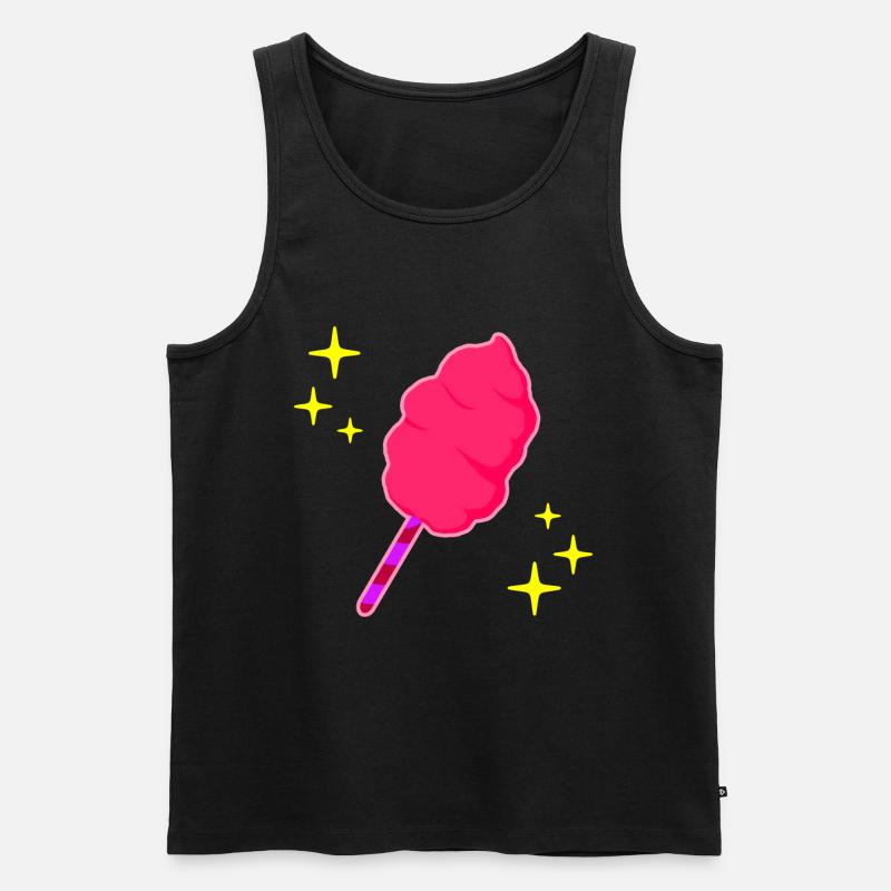 Zuckerwatte, pink - Männer Premium Bio Tank Top - Schwarz