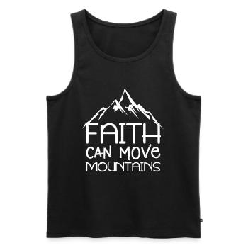 Glaube kann Berge versetzen Bibelzitate christlich - Männer Premium Bio Tank Top - Schwarz - Vorne - AI Model Male 178 light (178cm)