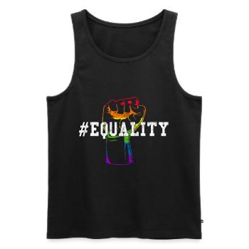 # Equality - Männer Premium Bio Tank Top - Schwarz - Vorne - AI Model Male 178 light (178cm)