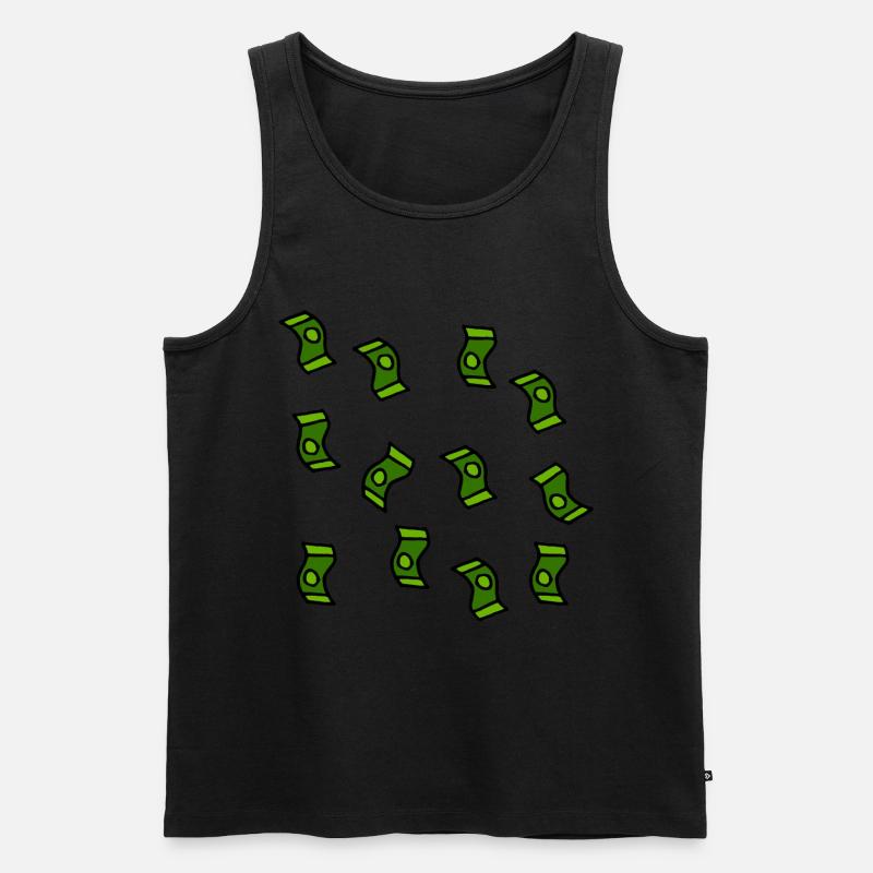 Geldregen Geldscheine Geschenk - Männer Premium Bio Tank Top - Schwarz