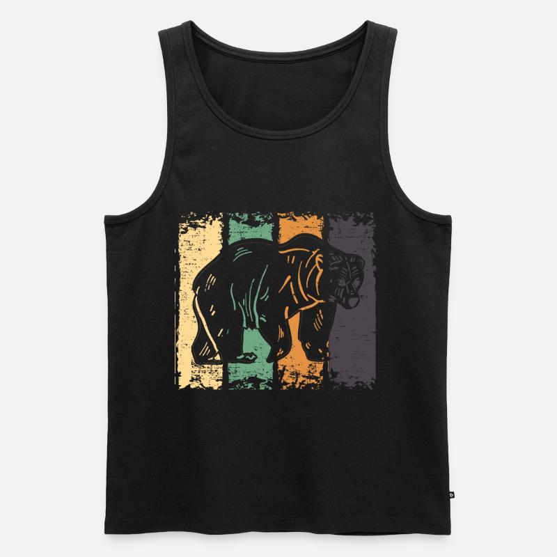 Bär - Männer Premium Bio Tank Top - Schwarz