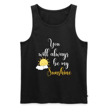 Süßes Sunshine Shirt - Sonne - Männer Premium Bio Tank Top - Schwarz - Vorne - AI Model Male 178 light (178cm)