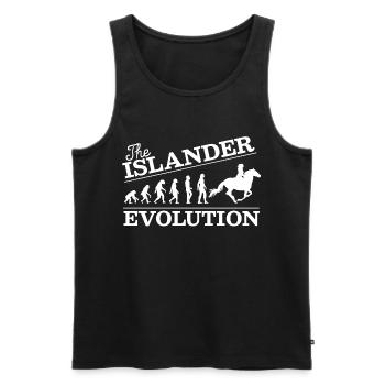 Islander Evolution Shirt - Chevaux de chevaux islandais - Débardeur bio Premium Homme - noir - Devant - Michal (187cm)