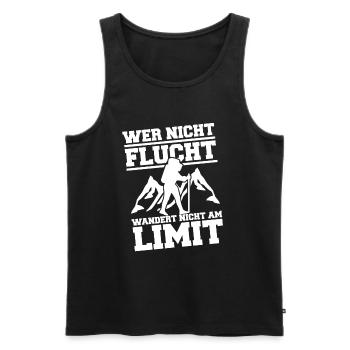 Wandern Lustiger Spruch - Männer Premium Bio Tank Top - Schwarz - Vorne - AI Model Male 178 light (178cm)