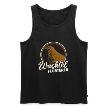 Wachtel Flüsterer - Männer Premium Bio Tank Top - Schwarz - Vorne - Michal (187cm)