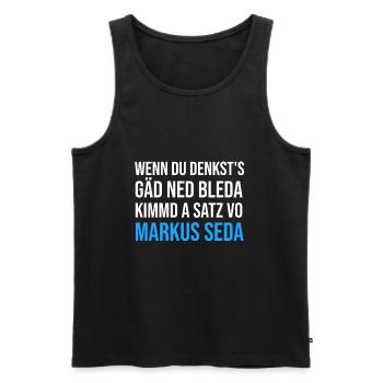 Markus Söder - Männer Premium Bio Tank Top - Schwarz - Vorne - AI Model Male 178 light (178cm)