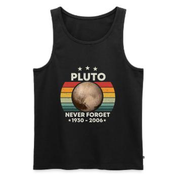 Pluton Never Forget Space Retro Space - Débardeur bio Premium Homme - noir - Devant - Michal (187cm)