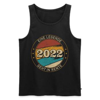 Rentner 2022 Eine Legende Geht In Rente Männer - Männer Premium Bio Tank Top - Schwarz - Vorne - Michal (187cm)