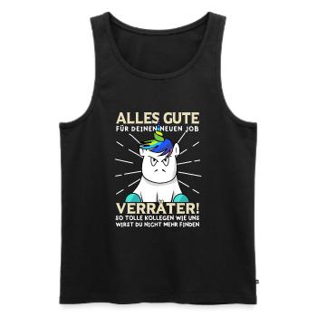 Jobwechsel Kollegen Abschied Arbeitskollegen - Männer Premium Bio Tank Top - Schwarz - Vorne - Michal (187cm)