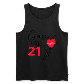 21 Geburtstag - Lustiger Fitness Geburtstag Spruch - Männer Premium Bio Tank Top - Schwarz - Vorne - Michal (187cm)