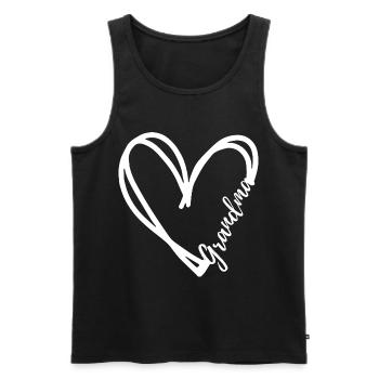 ICH LIEBE OMA. OMA GESCHENK. - Männer Premium Bio Tank Top - Schwarz - Vorne - AI Model Male 178 light (178cm)