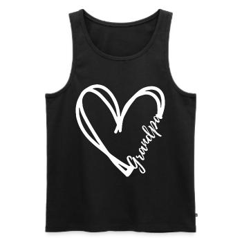 Papi - Débardeur bio Premium Homme - noir - Devant - Michal (187cm)