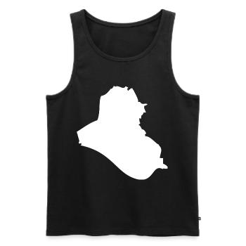 Iraq map flag - Men's Premium Organic Tank Top - black - Front - Michal (187cm)
