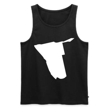 Namibia Landkarte Flagge - Männer Premium Bio Tank Top - Schwarz - Vorne - AI Model Male 178 light (178cm)