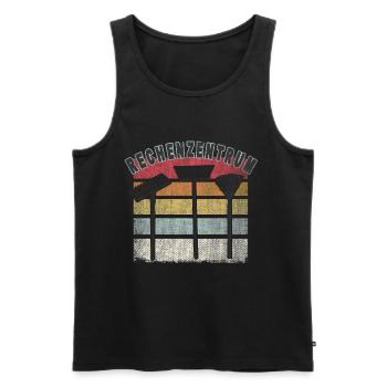 Rechenzentrum Herbst Laub - Männer Premium Bio Tank Top - Schwarz - Vorne - AI Model Male 178 light (178cm)