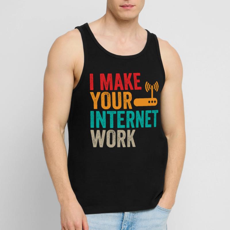 Network Engineer Internet Work Administrator Men's Premium Organic Tank Top