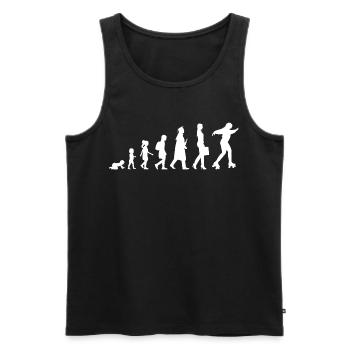 Vom Mädchen zur Rollschuhläuferin - Männer Premium Bio Tank Top - Schwarz - Vorne - AI Model Male 178 light (178cm)