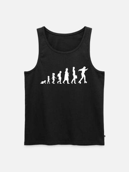 De fille à patineuse à roulettes - Débardeur bio Premium Homme - noir