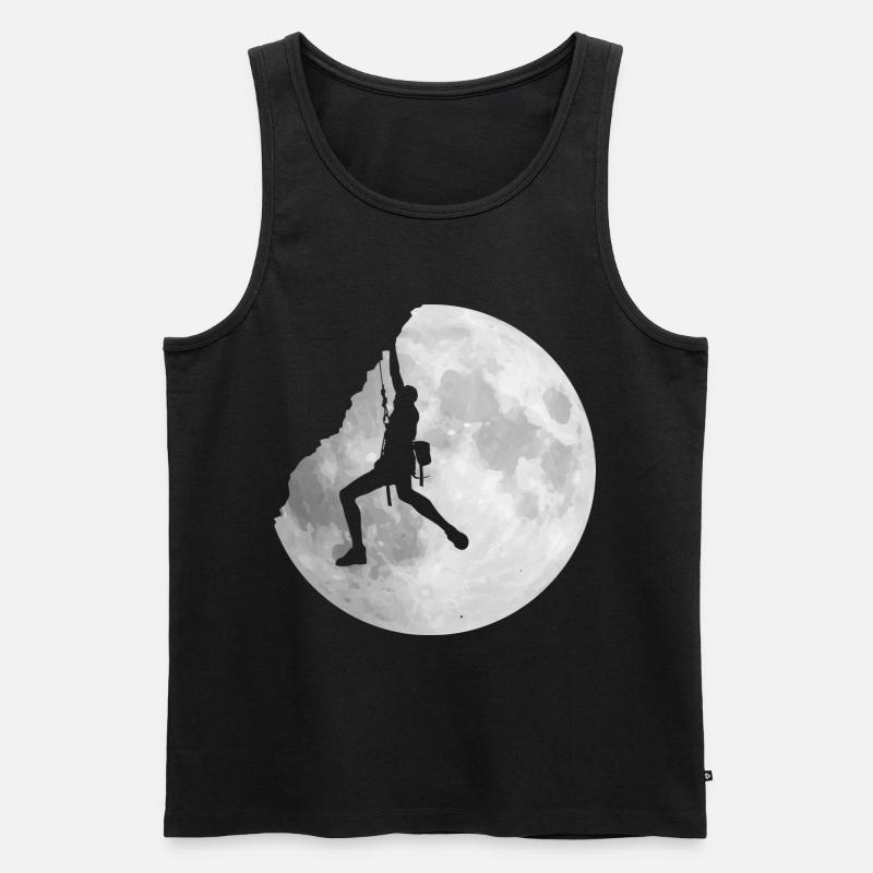 Mondschein-Klettergeschenk Kletterer - Männer Premium Bio Tank Top - Schwarz