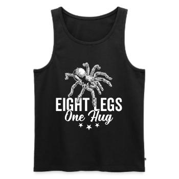Eight legs, a hug, tarantula, owner, - Men's Premium Organic Tank Top - black - Front - AI Model Male 178 light (178cm)